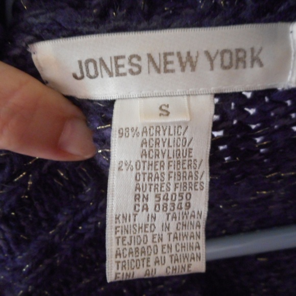 Jones New York Belted Cardigan Sweater Jacket Sz S - Picture 3 of 6